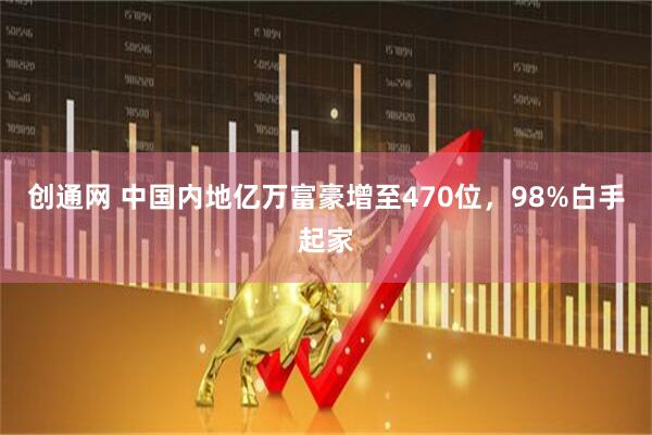 创通网 中国内地亿万富豪增至470位，98%白手起家