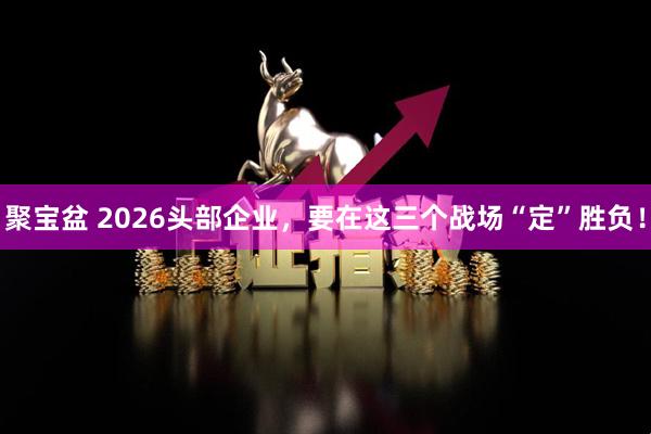 聚宝盆 2026头部企业，要在这三个战场“定”胜负！